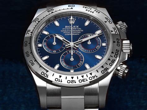 rolex blue dial daytona|Rolex daytona watch blue face.